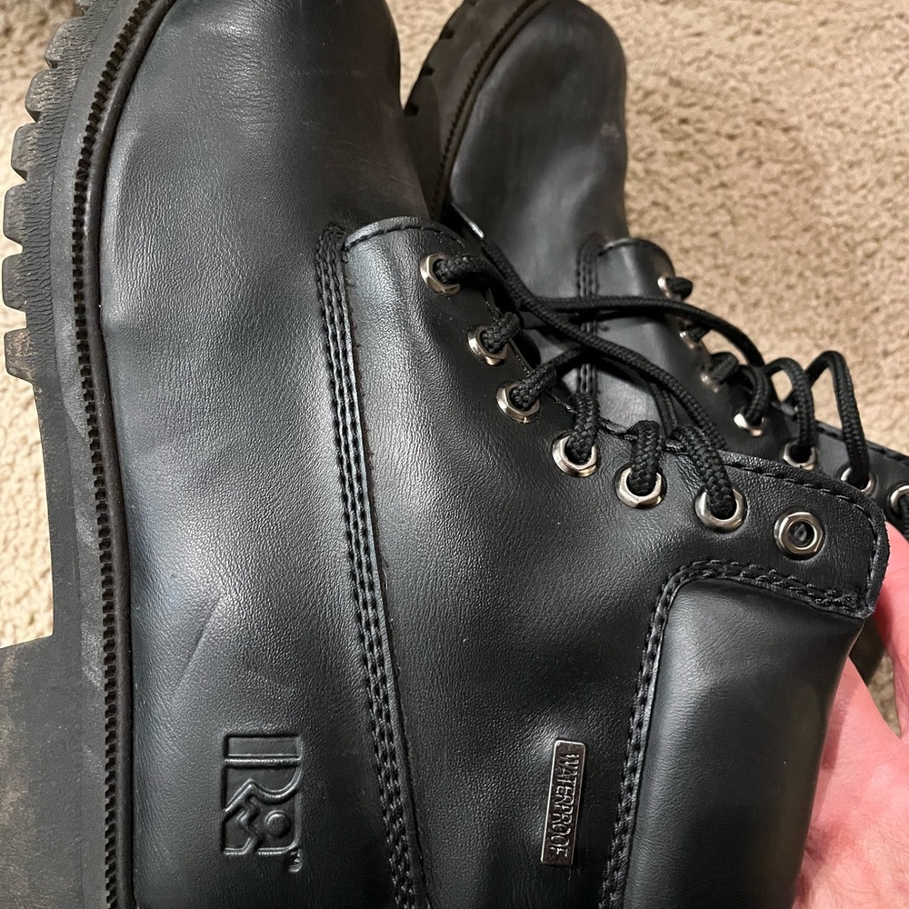 Lugz Men's Rugged Black Leather Boots size 7